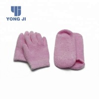 粉红色的凝胶spa袜子凝胶手套