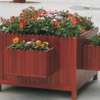 和田塑木花箱-沃森永恒城市景观设施高性价新疆塑木花箱花架新品上市