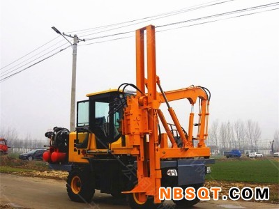 高速护栏打桩机 装载式护栏打桩机 护栏维修钻孔机图2